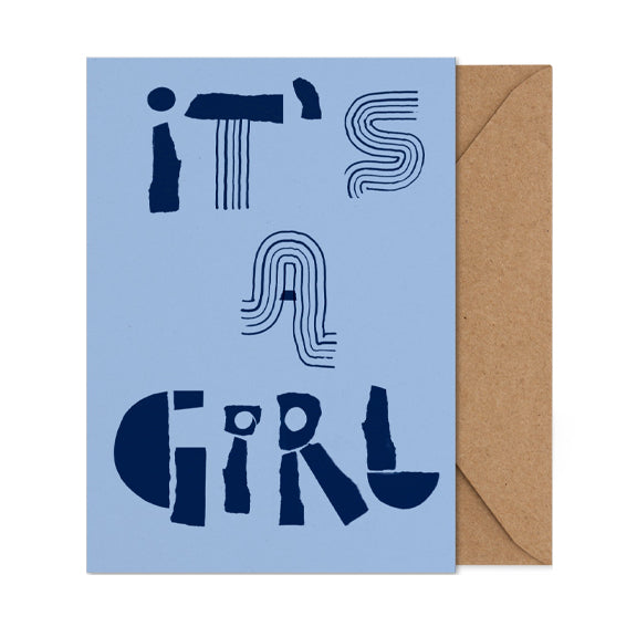 Kort Dobbel It´s a girl A5 - By Paper Collective
