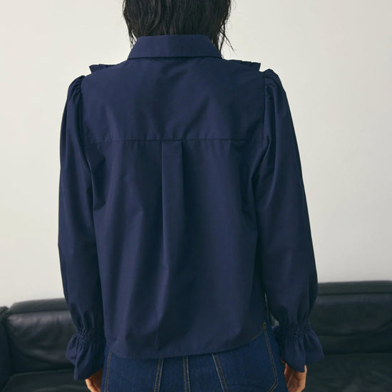 Lucina Bluse Mørk Blå - By Noella