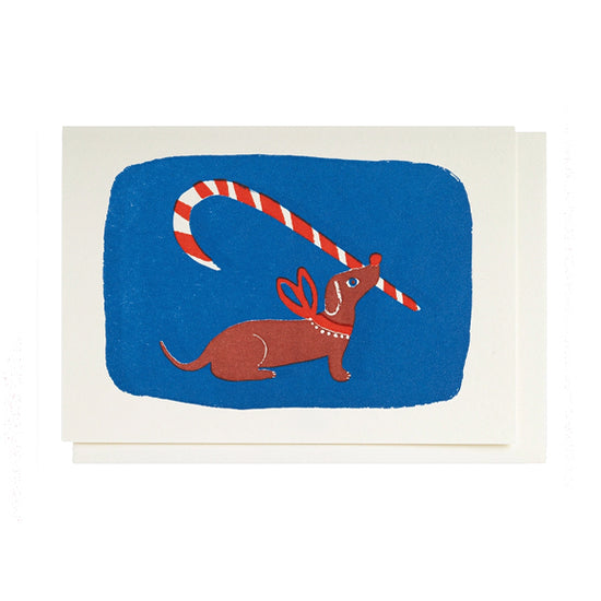 Postkort Candy Cane Hund - By The Archivist Gallery