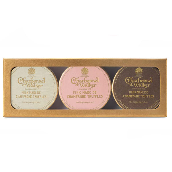 Marc de Champagne Gold Trio Sett - By Charbonnel Et Walker