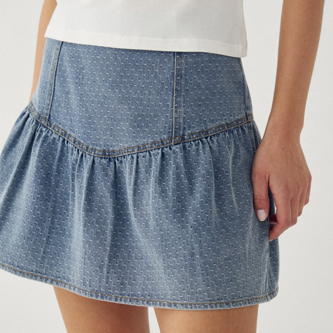 Skjørt Margey Vintage Blue Wash - By Noella