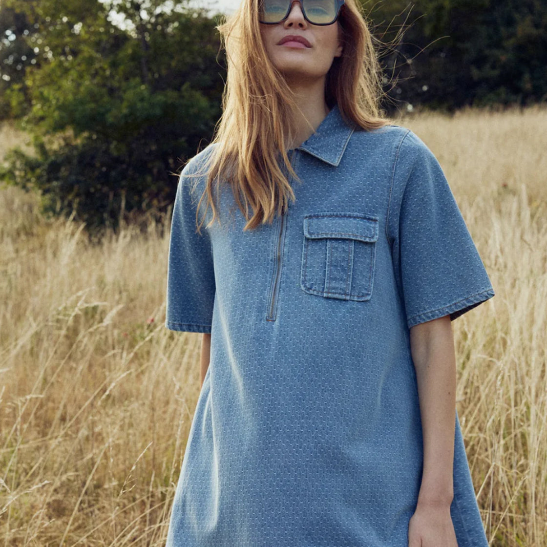 Kjole Jozie Vintage Blue Wash - By Noella