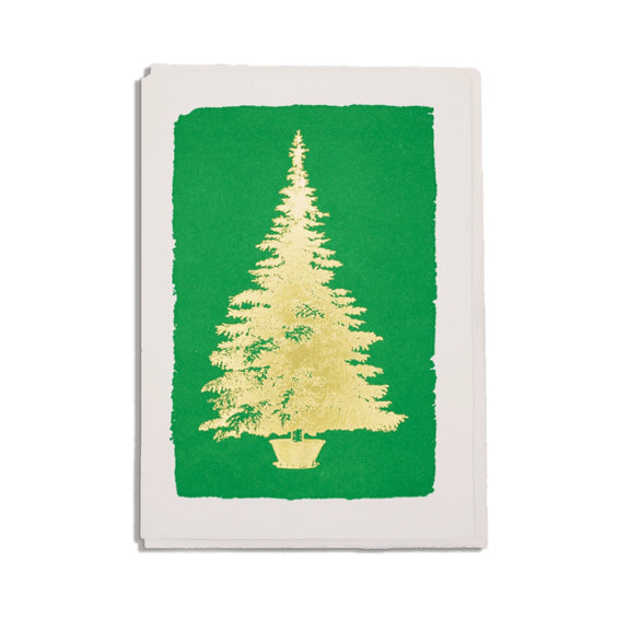 Postkort Juletre Gull - By The Archivist Gallery