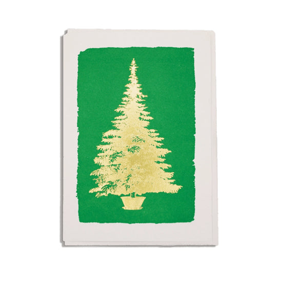 Postkort Juletre Gull - By The Archivist Gallery