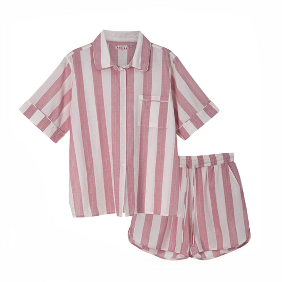 Pin Stripe Safari Sett Shorts/Skjorte Kiss - By Habiba
