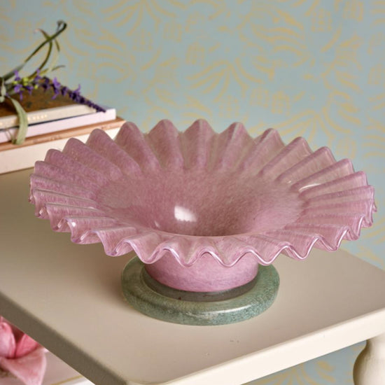 Garnet Skål Rosa Glass - By Bloomingville