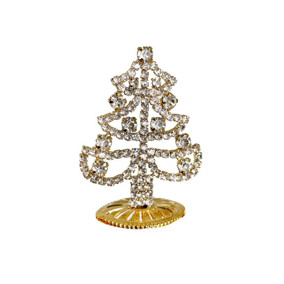 Juletre i metall Gulle/blanke steiner - By ShiShi