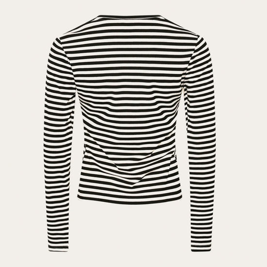 Luana Top Ivory/Black Stripe - By Noella