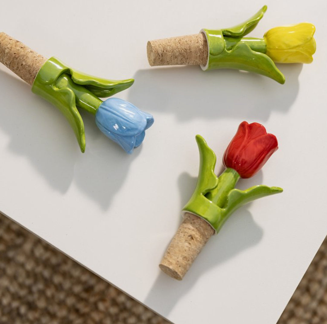 Flaskepropp Tulipan Gul - By &Klevering