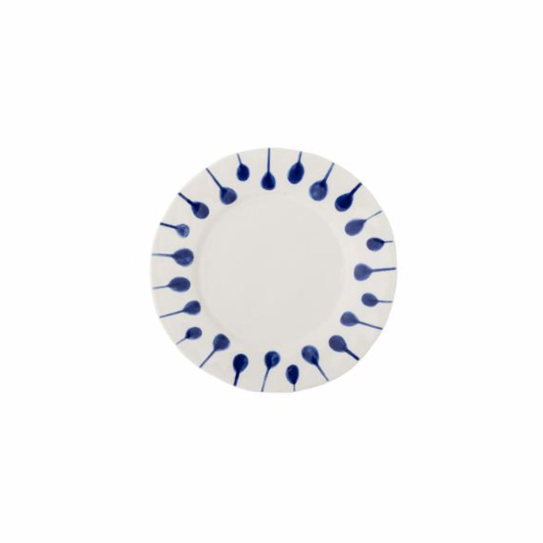 Frokosttallerken Linora Steintøy Blå Detaljer - By Bloomingville