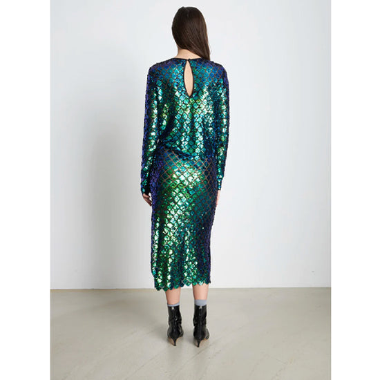 Load image into Gallery viewer, Dolores Sequin Skirt Aqua Blue - By Stella Nova
