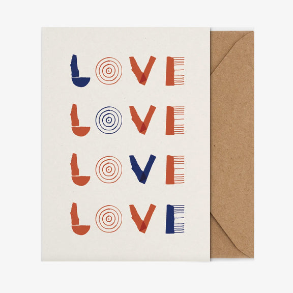 Kort Dobbel Love A5 - By Paper Collective
