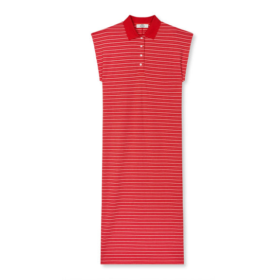 Kjole Light Terry Polly Dress Fairy Red/Vanilla - By Mads Nørgaard