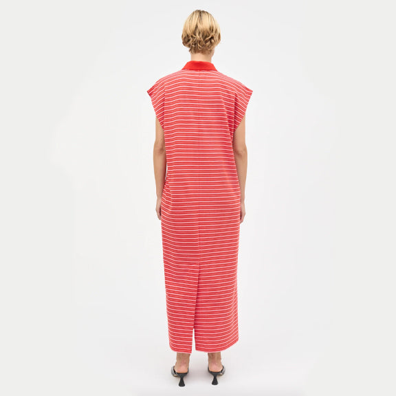Kjole Light Terry Polly Dress Fairy Red/Vanilla - By Mads Nørgaard