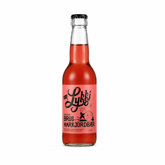 Lykki Økologisk Markjordbærbrus 330ml - By Lykki Sweets