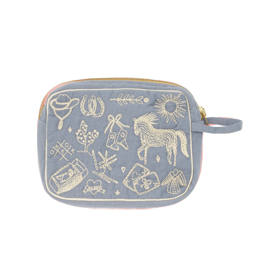 Polly Broderi Make Up Clutch Sea - By Habiba
