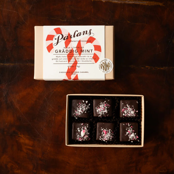 Karamell Sjokolade Biter med Mint 6 Biter - By Pärlans Stockholm