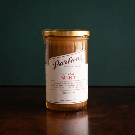 Glass med Mint/Karamell Saus - By Pärlans Stockholm