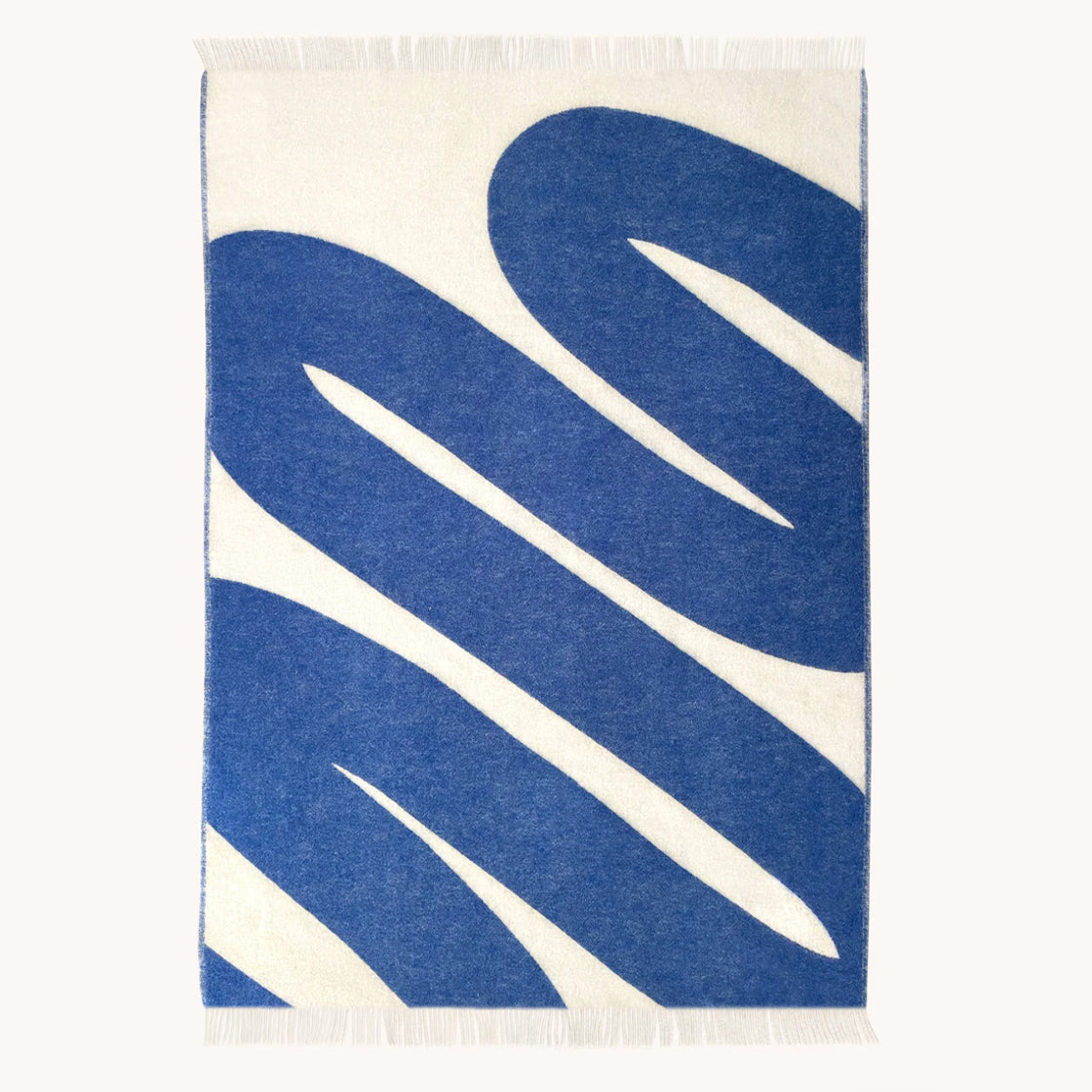Ullpledd Swirl Blå/Hvit - By Maison Deux