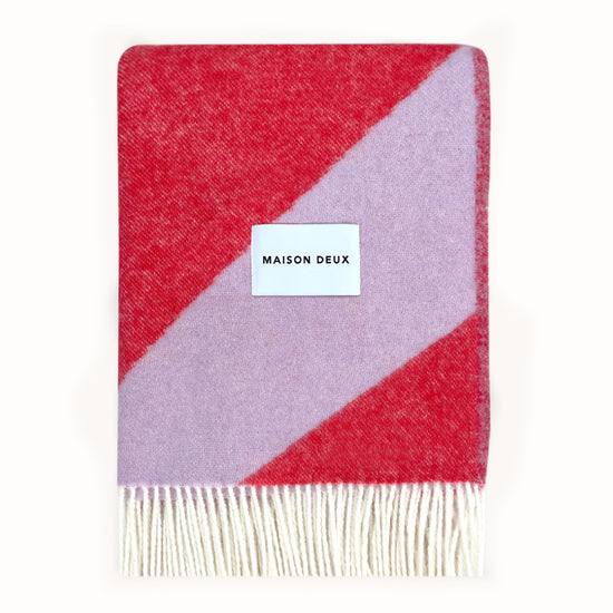 Ullpledd Swirl Rosa/Rød - By Maison Deux