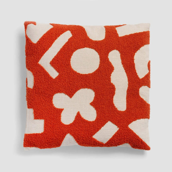 Load image into Gallery viewer, Cushion Sketch Square Red - By &amp;amp;Klevering
