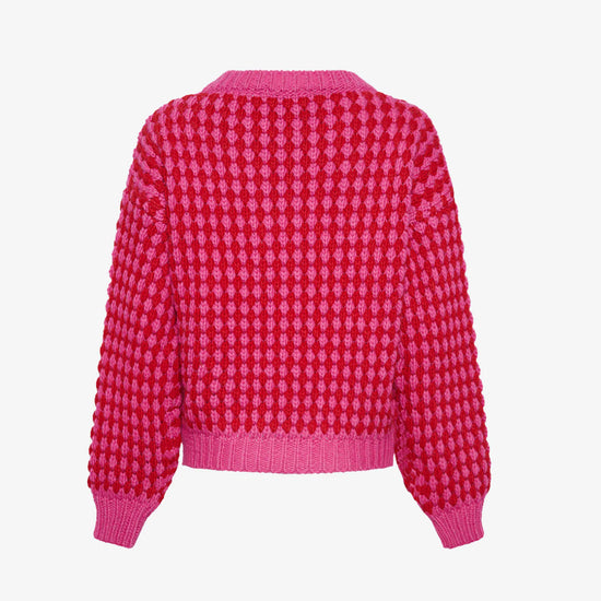 GIO KNIT JUMPER Pink Red Mix - By Noella