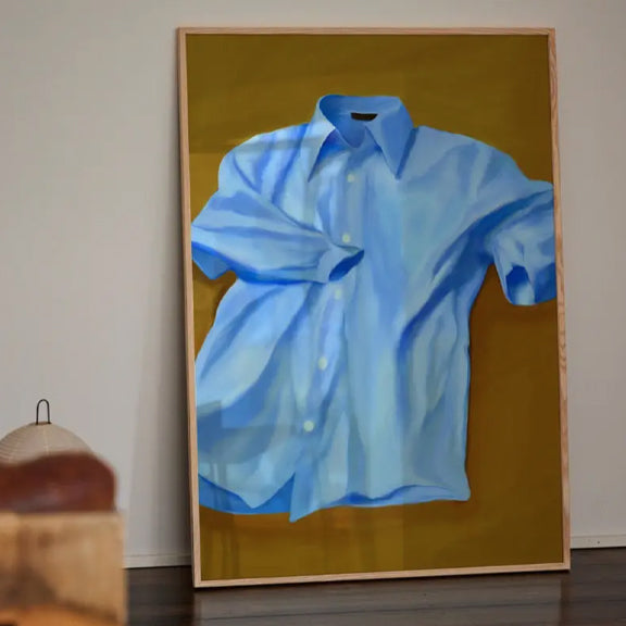 Blue Shirt Bilde Lerret - By Paper Collective