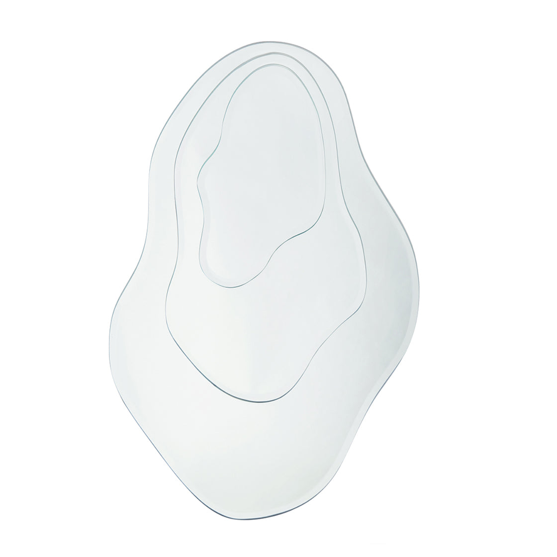 Organisk formet dekorativt speil med bølgende kanter Speil Ripple Clear - By Eden Outcast