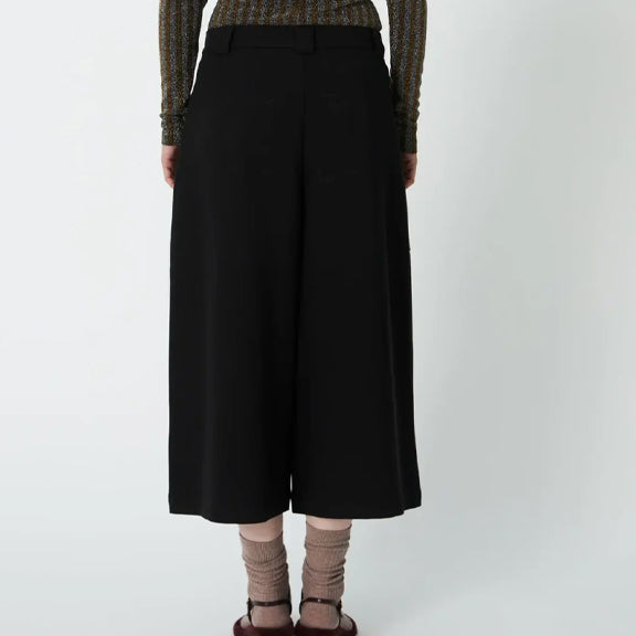 Bukse Cropped Mid-Waist Sort - Stella Nova