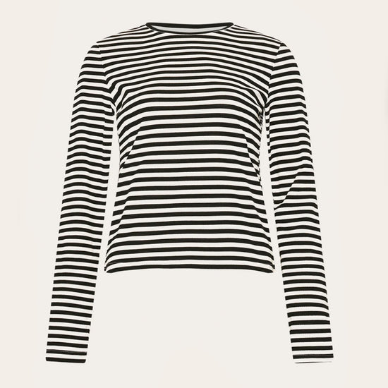 Luana Top Ivory/Black Stripe - By Noella