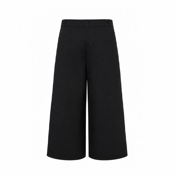 Bukse Cropped Mid-Waist Sort - Stella Nova