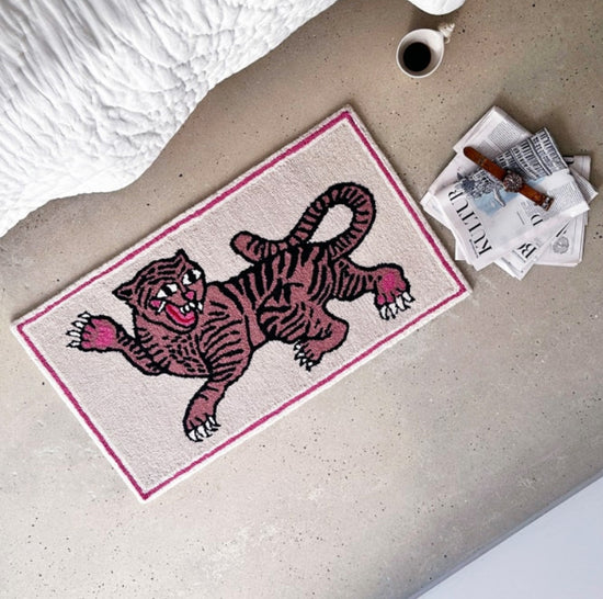 Frame Rug Pink Tiger - By Bongusta