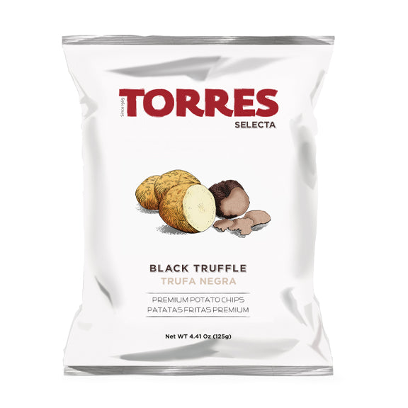 Torres Chips Sort Trøffel 125g (stor pose) - By Patatas Torres