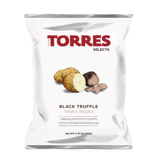 Torres Chips Sort Trøffel 125g (stor pose) - By Patatas Torres