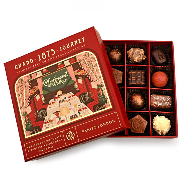 Grand 1875 Christmas Chocolate & Truffle Assortment 16 pieces- By Charbonnel Et Walker