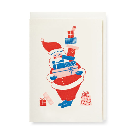 Postkort Julenisse med Gaver - By The Archivist Gallery