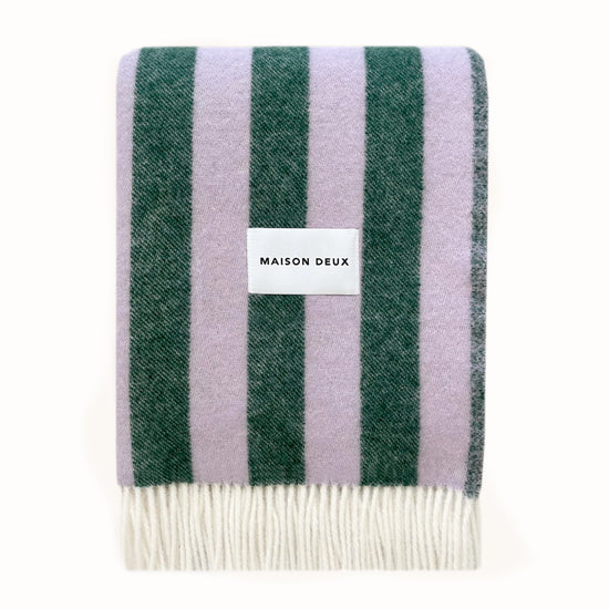 Ullpledd Candy Wrap Lilla/Grøn - By Maison Deux