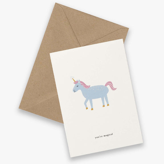 Postkort Unicorn/You are magical - By Kartotek Copenhagen