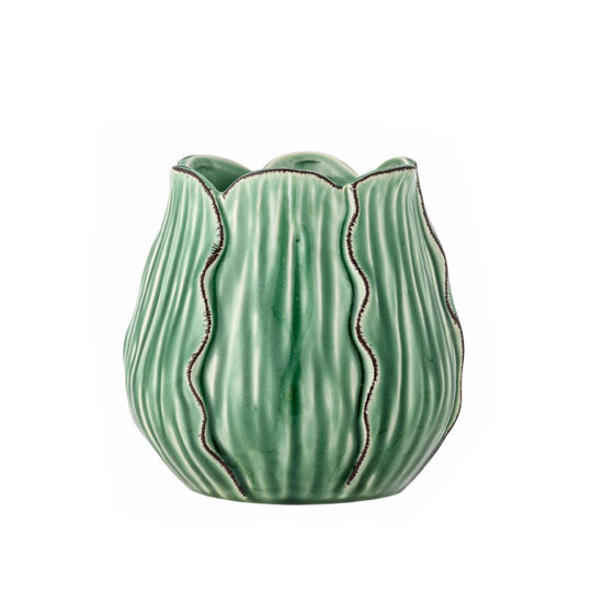 Elros Vase Grøn Steintøy - By Bloomingville