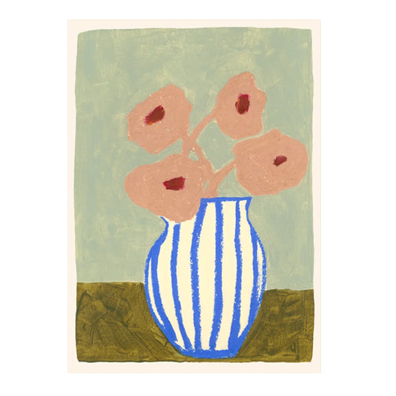 Print Pink Flowers A4 - By Poster Club