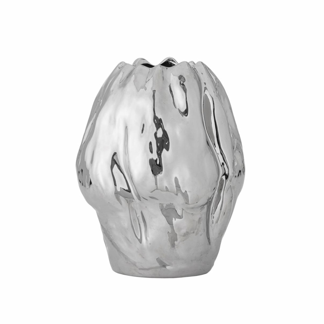 Bobby Vase Sølv Steintøy - By Bloomingville
