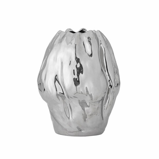 Bobby Vase Sølv Steintøy - By Bloomingville