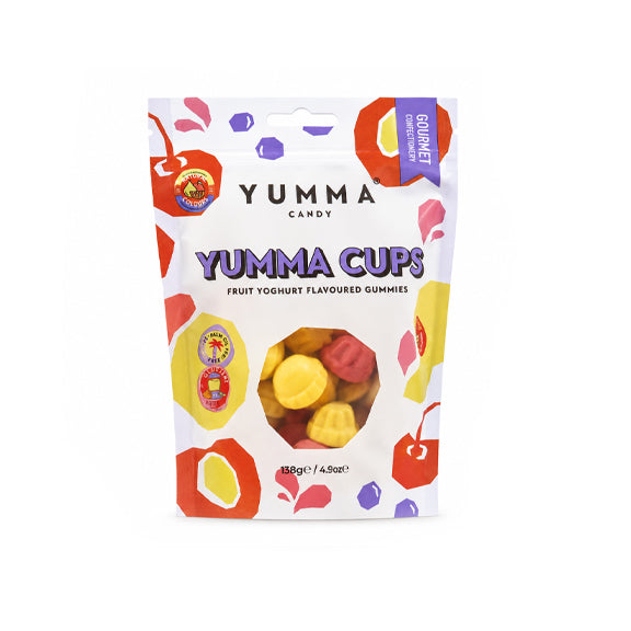 Yumma Cups Fruit Yoghurt Gummies 138g - By Yumma Candy