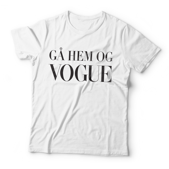 Load image into Gallery viewer, Gå Hem Og Vogue Hvit T-Skjorte - By Higren
