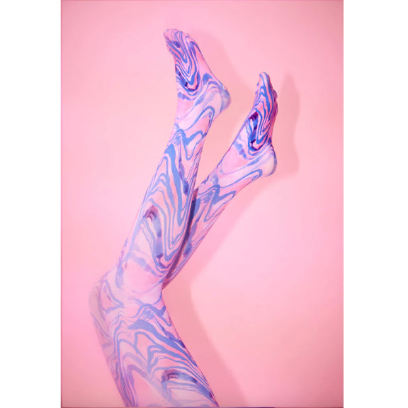 Load image into Gallery viewer, Stockings Pink Swirl Art - By Hunkøn

