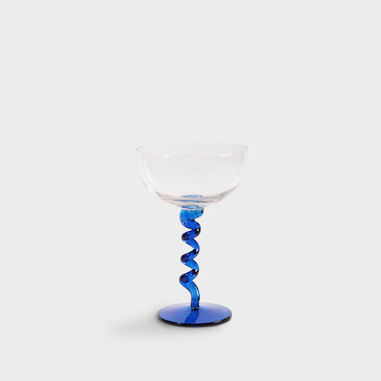 Coupe Spiral Blue Glass - By &Klevering
