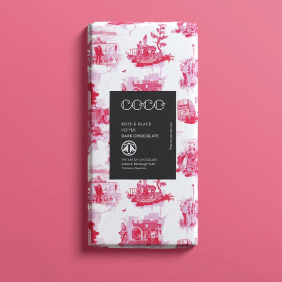 Rose and Black Pepper Dark Chocolate - By Coco Chocolatier
