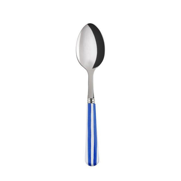 White Striped/Blue Soup Spoon - By Sabre Paris