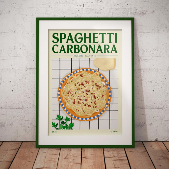 Spaghetti Carbonara Print 50x70 - By Elin PK