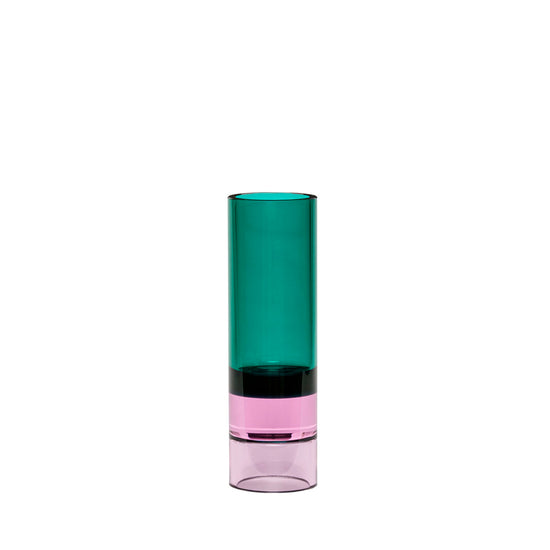 Astro Tealight Holder Green/Pink - By Hübsch